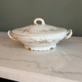 Antique Theodore Haviland Covered Round Vegetable Dish Schleiger 318