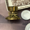 Vintage Brass Bow Candlestick Holder