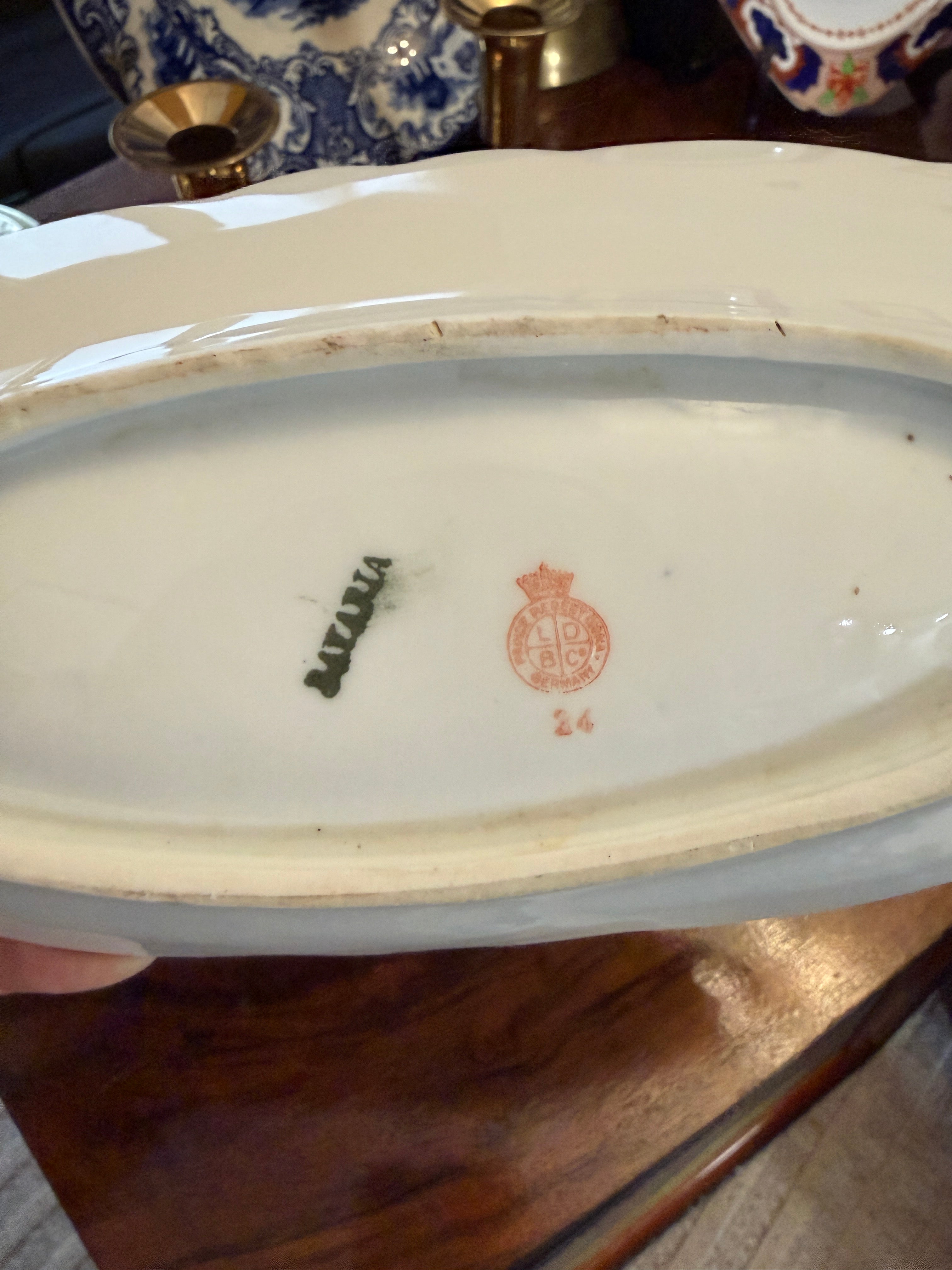 Vintage LBD & Co Prince Reagent China Floral Porcelain Serving Dish – 10”
