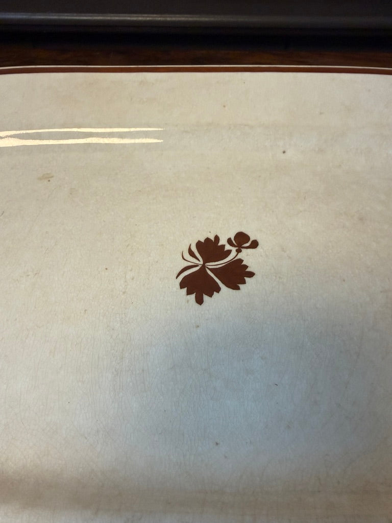 Alfred Meakin Tea Leaf Ironstone Serving Platter, England, Copper Tea Leaf Center