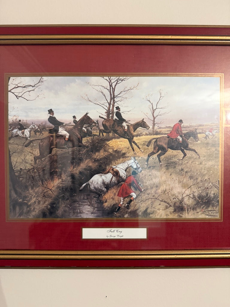 Vintage "Full Cry" by George Wright Print 8x10"
