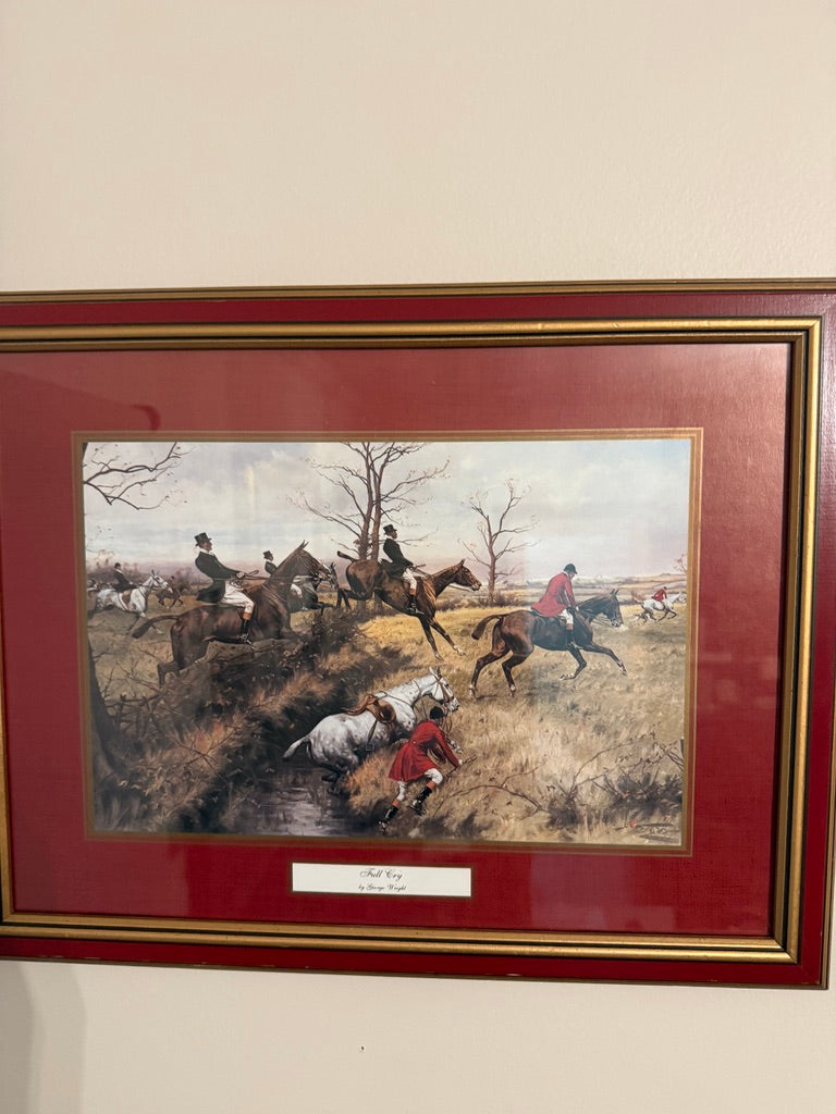 Vintage "Full Cry" by George Wright Print 8x10"