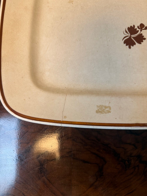 Alfred Meakin Tea Leaf Ironstone Serving Platter, England, Copper Tea Leaf Center
