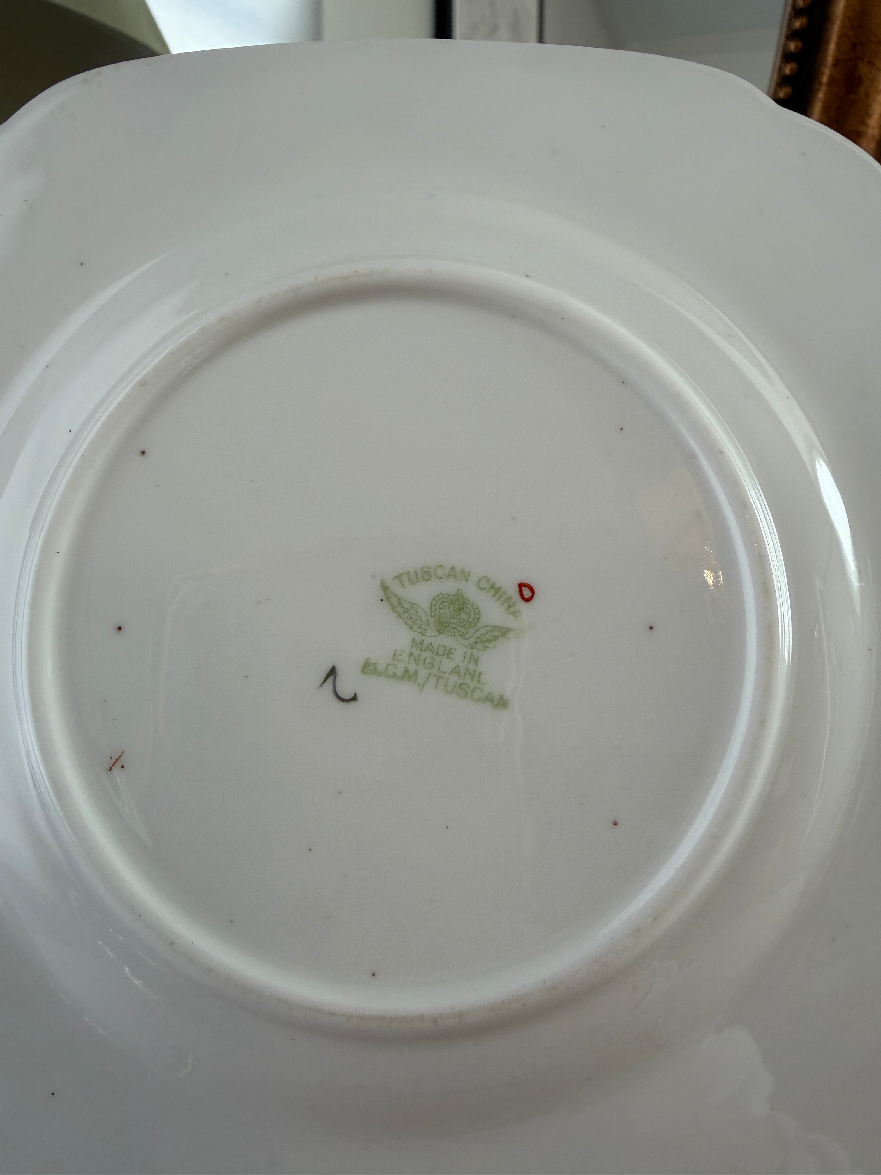 Antique Tuscan China English Floral Tea Plate - 6"
