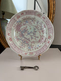 Adams China English Ironstone Plate Calyx Ware Singapore Bird Pattern - 8”