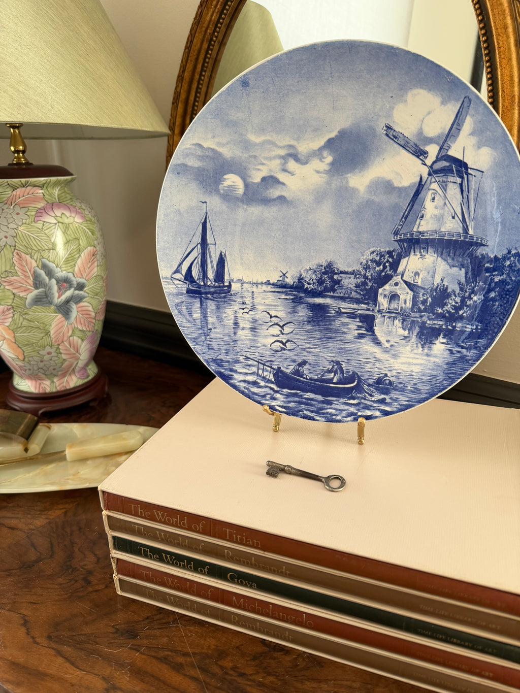 Vintage Villeroy & Boch Blue Windmill Charger Plate Made in Germany - 12”