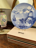 Vintage Villeroy & Boch Blue Windmill Charger Plate Made in Germany - 12”
