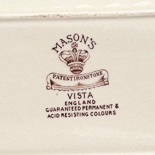 Mason's Vista Brown Transferware Celery Plate