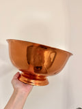 Vintage Copper Craft Footed Centerpiece Pedestal Bowl Mid Century 12”