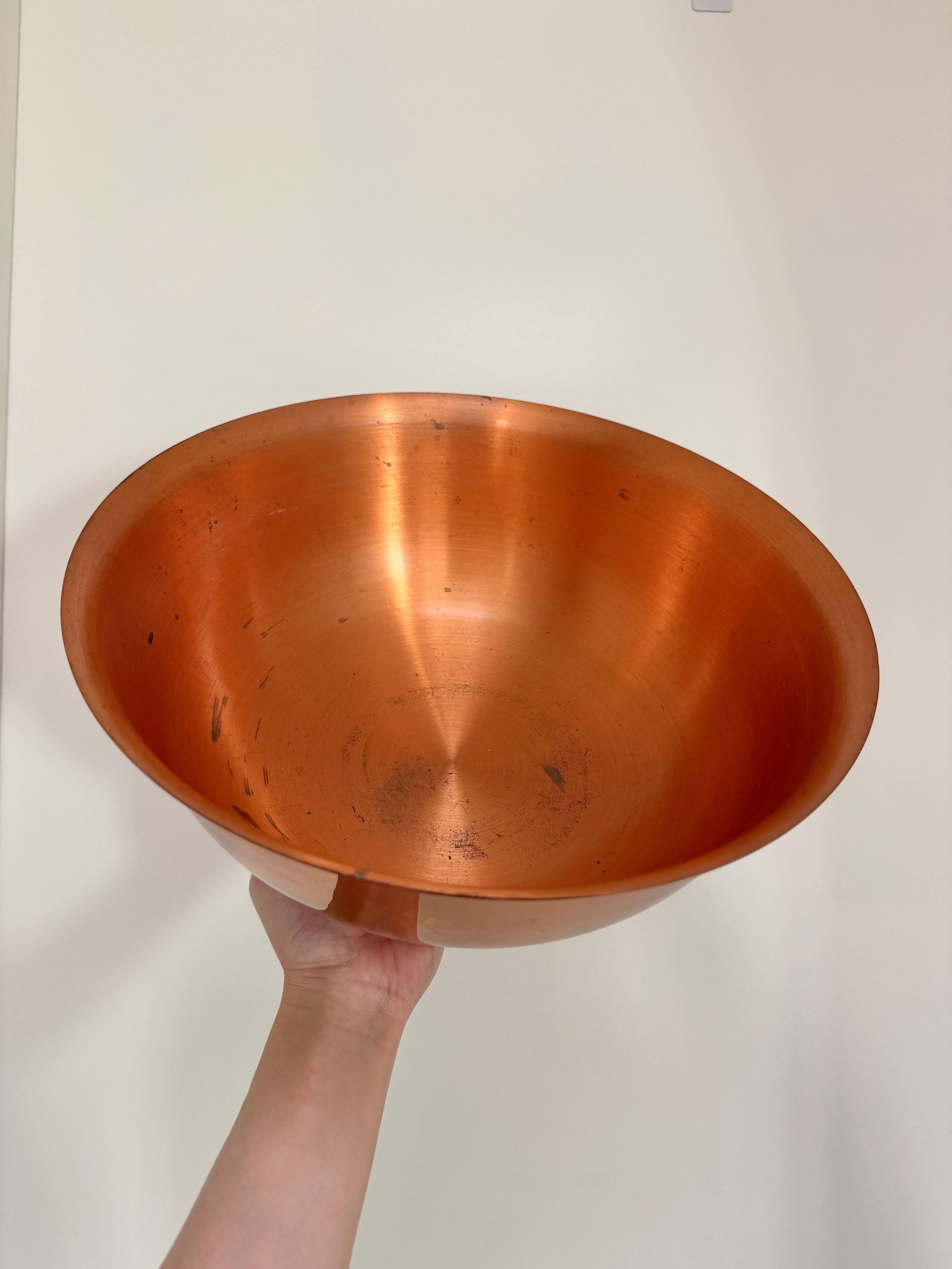 Vintage Copper Craft Footed Centerpiece Pedestal Bowl Mid Century 12”