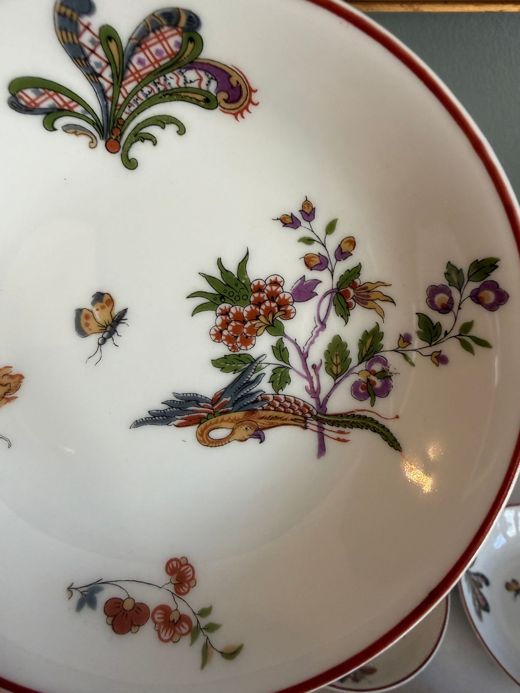 Antique Early 1900s Haviland Limoges France Schleiger 684-2 Floral Bird Porcelain Saucer Plates – Set of 6