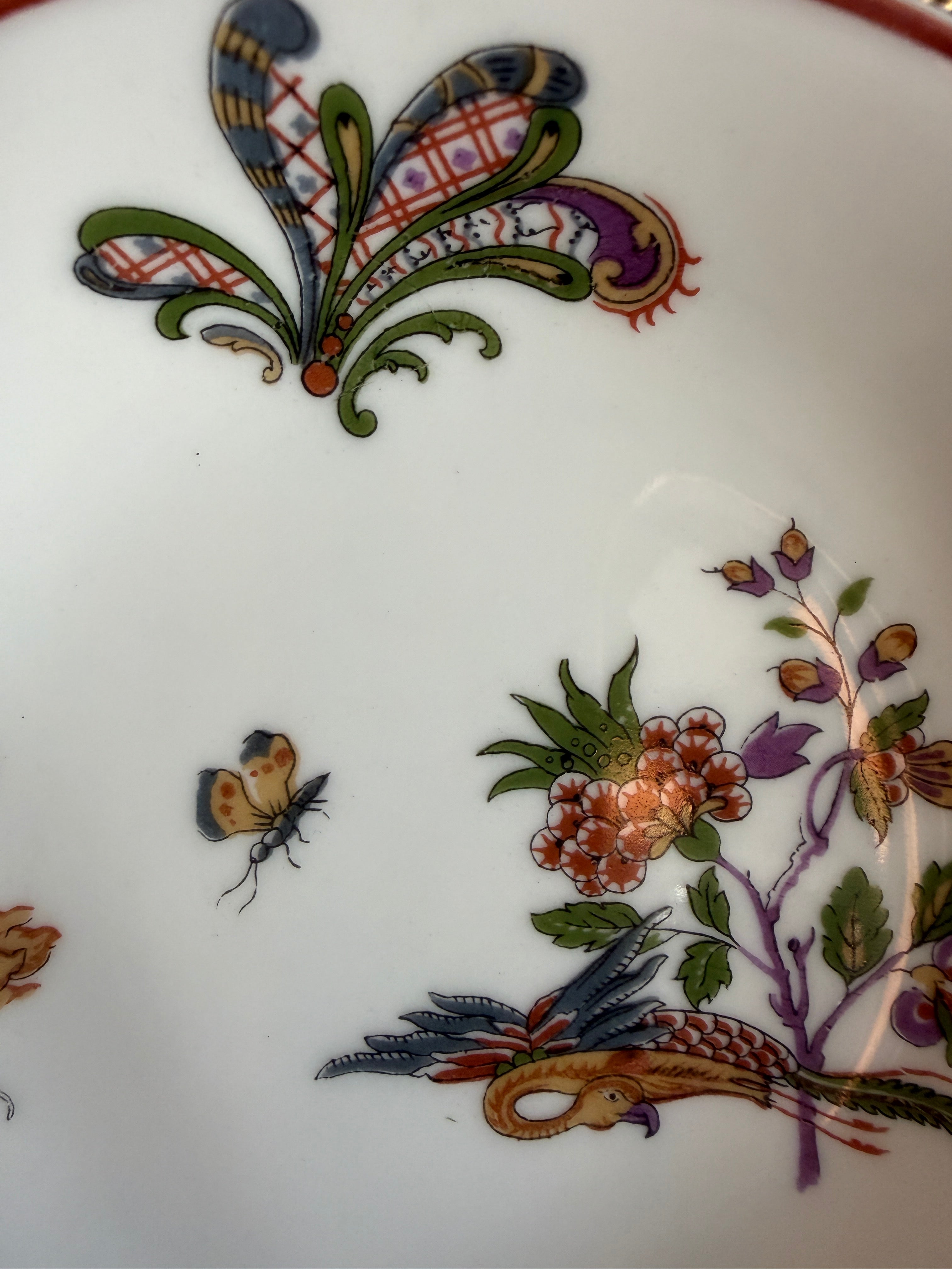Antique Early 1900s Haviland Limoges France Schleiger 684-2 Floral Bird Porcelain Saucer Plates – Set of 6