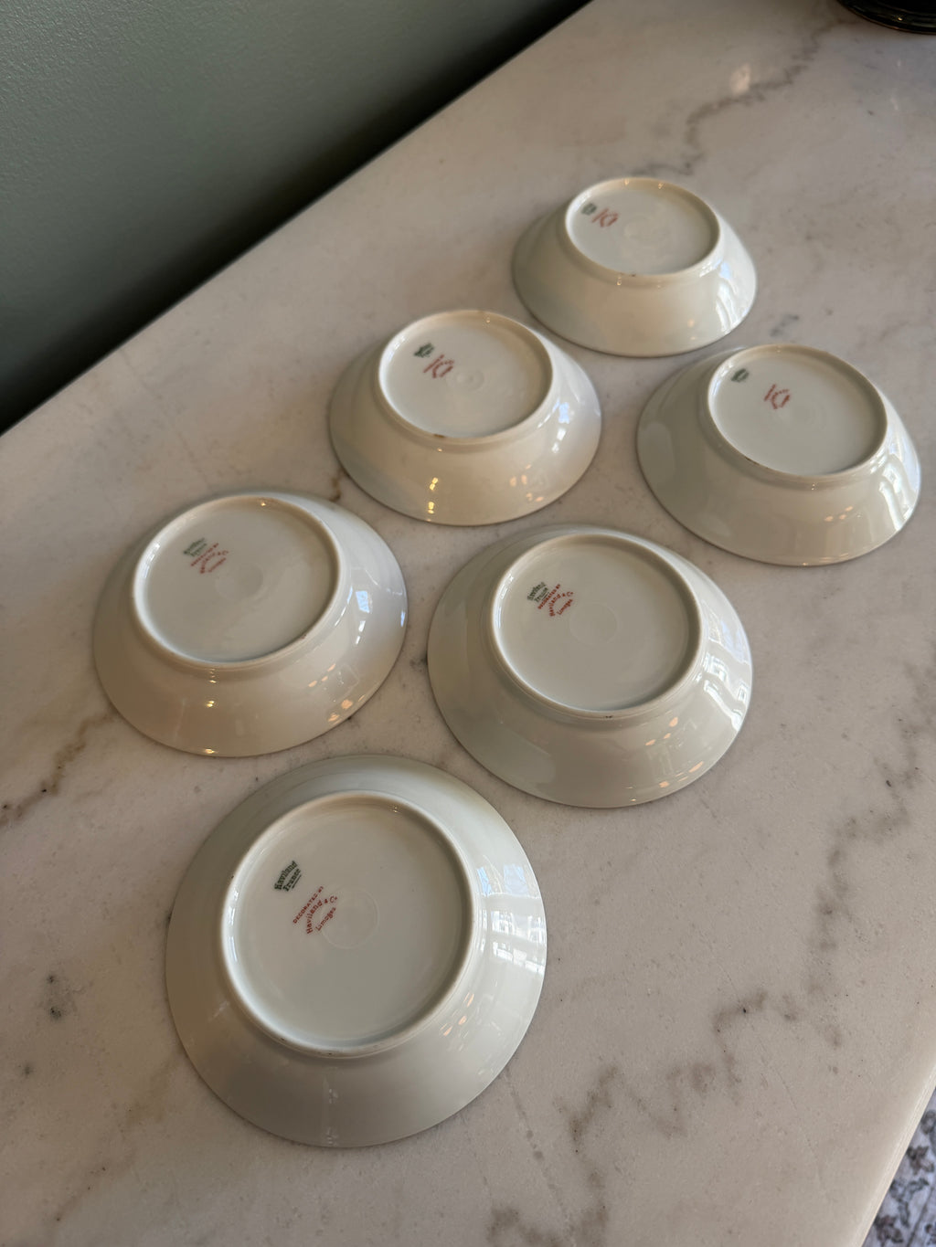 Antique Early 1900s Haviland Limoges France Schleiger 684-2 Floral Bird Porcelain Saucer Plates – Set of 6