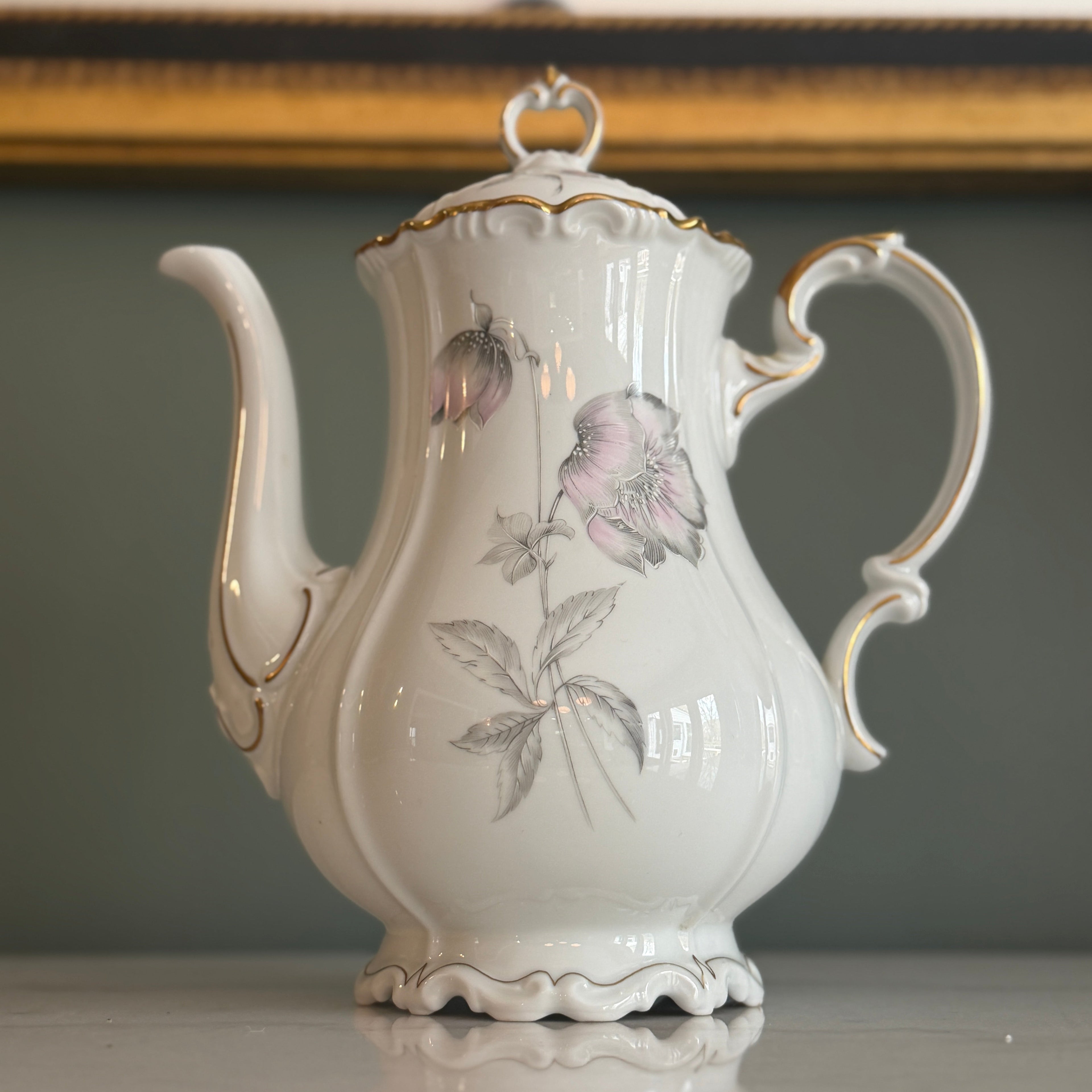 Vintage "Lydia" by Edelstein Bavaria Germany Porcelain Coffee Pot