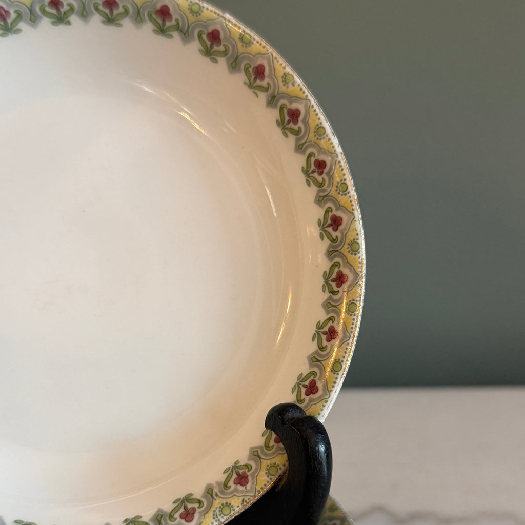 Antique c.1900 JPL Limoges France Porcelain Dessert Bowls 5" (Set of 3)| Hand-Painted Floral and Gilt Gold Rim| POY125