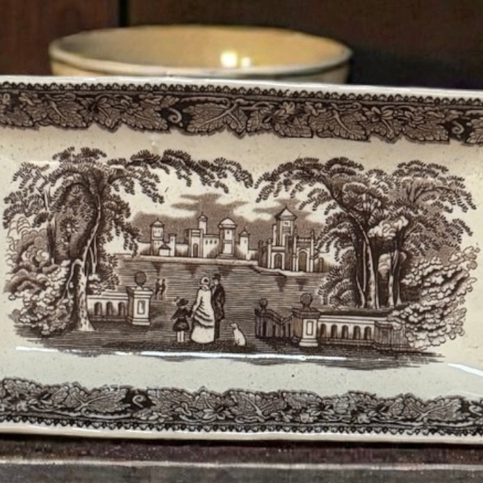 Mason's Vista Brown Transferware Celery Plate